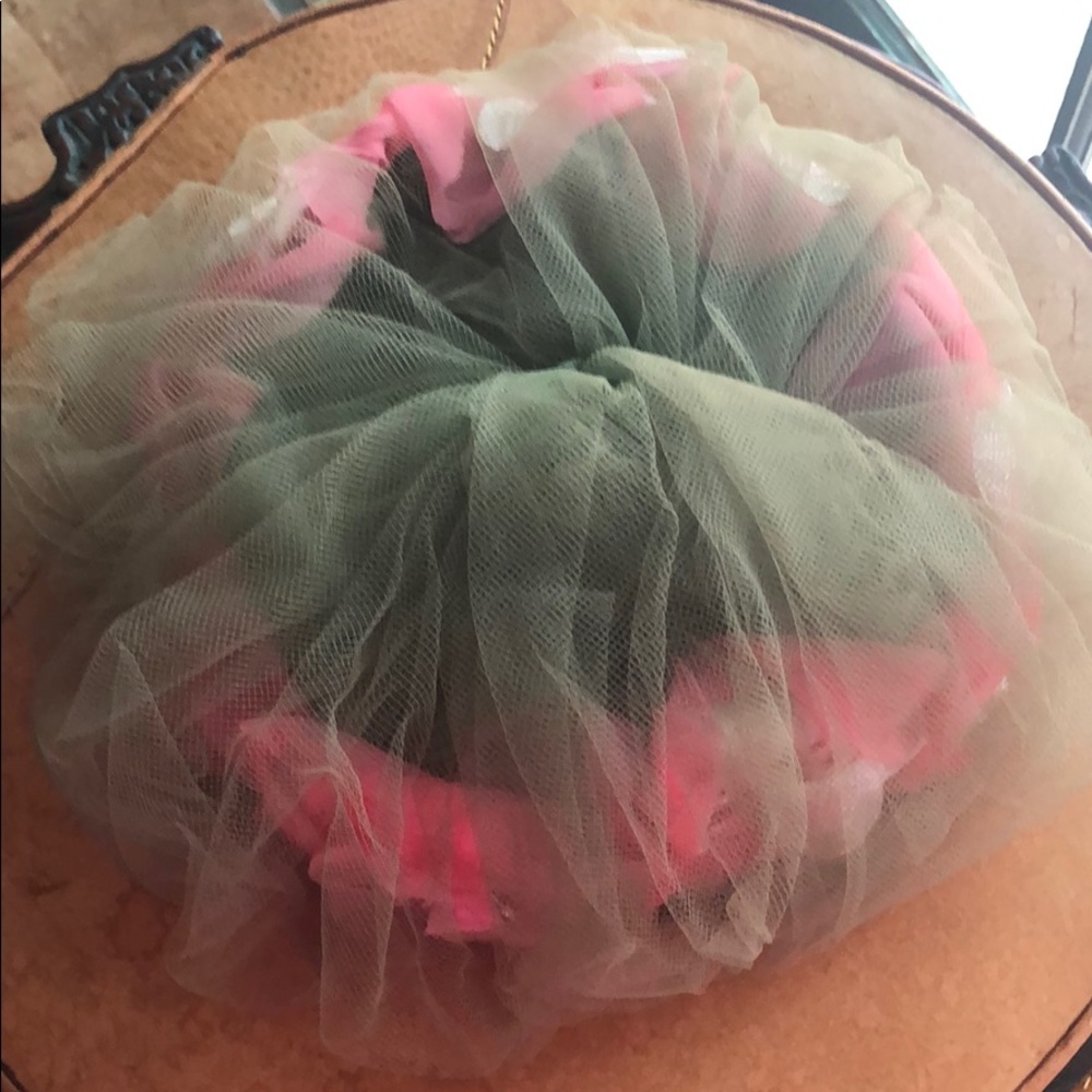 Vtg Net Pillbox Hat Floral 50’s Housewives Church